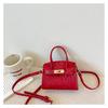 Bolso Pequeño Texturizado para Niños, Bolso de Mujer, Versátil y Moderno, Nuevo Bolso Kelly de Nicho Europeo y Americano, Bolso Cruzado de Moda para Primavera y Verano