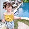 Camisola Infantil com Laço Grande Versátil Top Colete 26 Verão Novo Estilo Comércio Exterior Roupas Infantis Atacado 3-8 Anos