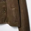 Exportación Transfronteriza Ropa de Mujer Otoño e Invierno 2025 Chaqueta Corta Textura Gamuza Europea y Americana Chaqueta de Béisbol Mujer D6355048