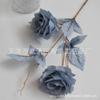 Nova 2 Rosa Flores Artificiais Rosa Casamento Cerimonial Auditório de Casamento Retro Anna Decoração de Janela Comércio Exterior Flores Falsas