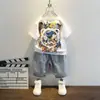 Conjunto de Verano para Niños, Conjunto Infantil, Nuevo Estiloso de Moda Verano 2024, Moda Urbana para Bebés y Niños, Fresco de Algodón de Manga Corta para Niños