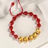 Año de la Serpiente Año de esta Vida Ágata Roja Wufu Pulsera Pareja Serpiente Femenina Suerte Suerte Nube Pulsera Cuerda de Mano Venta al por Mayor