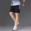 Ropa de fitness para hombre, traje deportivo de seda de hielo de secado rápido, manga corta de otoño e invierno, para correr por la mañana, bádminton, pantalones cortos para sala de entrenamiento de baloncesto