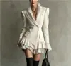 Vestido Blazer Elegante de Nuevo Estilo Europeo y Americano para Viajes de Negocios 2026 con Retazos Únicos y Bloques de Color Vestido de Manga Larga para Mujer, Hecho a Medida
