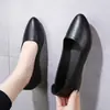 Zapatos de Trabajo para Mujer Negros 2026 Otoño Azafata Banco Hotel Suela Suave Pies No Cansados Tacón Grueso Oficina Zapatos de Piel Tacones Altos