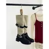 Botas de outono e inverno 2026 estilo coreano, novas, moda, salto grosso, cano alto, bico redondo, sola grossa, botas de montaria