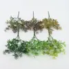 Manija Pequeña de Plástico Racimo Pino Dorado Flor Artificial Salón de Ceremonias de Boda Decoración Follaje Verde Decoración de Pared de Fondo para Escaparate