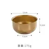 Cuenco Vintage de Acero Inoxidable 304 para Snacks, Cuenco Redondo Espesado para Salsas de Hot Pot, Cuenco de Arroz y Sopa Estilo Retro para Restaurante, Cuenco para Huevo al Vapor