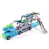 Camión contenedor catapulta de deformación de dinosaurio camión proyecto almacenamiento coche pista coche juguetes para niños venta al por mayor
