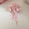 Pinza para el Cabello de Flor Artificial de Tela Dulce, Gama Alta, Exquisita, Versátil, Pinza de Pico de Pato a la Moda, Accesorio para el Cabello Estilo Festivo para Mujeres