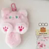 Novo chaveiro de gato fofo de desenho animado com cauda longa para estudantes, melhores amigos e casais, chaveiro pingente de bolsa de pelúcia