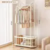 Cabide de Roupas de Chão Cabide de Roupas para Quarto Varanda de Casa Cabide Secador de Roupas Leve de Luxo Quarto de Estudante Cabide Simples de Armazenamento