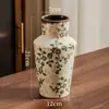 Vaso de Porcelana Azul e Branco Estilo Chinês Retro de Alto Padrão, Decoração Criativa Estilo Antigo para Arranjo de Flores Hidropônicas na Sala de Estar