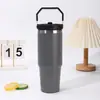 Copo térmico de grande capacidade 30oz para uso transfronteiriço com alça, copo de água térmico de aço inoxidável 304, copo de carro de grande capacidade, garrafa térmica