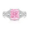 Anillo Vintage para Mujer con Flor de Hielo de Colorido Diamante de Imitación, Super Brillante, Chapado en Oro Real, Venta Caliente en Transmisión en Vivo, Dropshipping de Tiktok