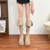 Botas de Neve, Cano Longo, Forradas com Lã, Engrossadas, para Mulheres Baixas, Sola Grossa, Modernas, Acima do Joelho, Botas Quentes, Botas Longas para Mulheres