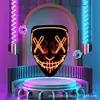 Casco Cyberpunk Máscara Luminosa Máscara Cyberpunk Tira de Luz Fría Máscara de Cara de Fantasma Máscara de Cosplay Venta al por Mayor