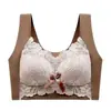 Sutiã Popular Plus Size de Renda Ajustável para Mulheres 100kg Gordura mm Sem Aro Push-Up Anti-Queda Costas Bonitas Sutiã Fino