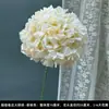 Nueva serie de color champán flor artificial rosa hortensia boda flor de boda fila de flores decoración florística ventana de hotel paisajismo
