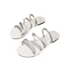 Sandalias de playa casuales de talla grande para mujer para uso en exteriores, nuevo modelo de verano 2025, sandalias tipo chancla de suela plana Amazon, talla 43