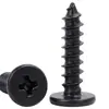 Tornillo de rosca de cabeza plana grande CA de acero inoxidable 304 con zinc negro, tornillo de rosca de cabeza plana y cruz fina M3/M4/M5
