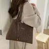 Bolso de Lona Retro Transfronterizo Estampado de Leopardo para Mujer 2024 Otoño e Invierno Nuevo Casual para Viajes Diarios Gran Capacidad Bolso de Hombro Único