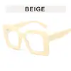 Gafas de sol con montura generosa de moda Gafas de sol con montura gruesa para hombre y mujer europeas y americanas Gafas de sol de moda personalizadas populares transfronterizas