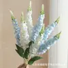 Flores Artificiales Terciopeladas Delphinium Jacinto Hierba de Fénix Decoración del Hogar Arreglo Floral Fondo de Boda Fotografía Accesorios de Flores Falsas