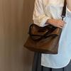 Shengmi Xiaozhong Bolso Tote de Cuero Suave Gran Capacidad para Mujer Nuevo Bolso Grande Sencillo para el Trabajo Bolso Cruzado de Hombro para Estudiante
