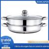 Exportação Indonésia Sudeste Asiático Venda por atacado 28cm aço inoxidável sopa vapor dupla lavagem espessa vapor pote de presente