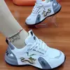 Zapatillas deportivas unisex de suela blanda con absorción de impactos, zapatillas cuadradas casuales versátiles, zapatillas deportivas de moda de lujo ligero para comercio exterior