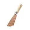 Vassoura de Cozinha Antiga com Cerdas de Bambu Feita à Mão Escova para Panelas Doméstica Remoção de Manchas da Cozinha Tigela Antiaderente Limpeza de Óleo Escova de Limpeza para Fogão Ferramenta de Lavagem