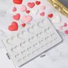 Xyt Molde de Amor para el Día de San Valentín Silicona en Forma de Corazón Chocolate Pliegue Caramelo Pastel de Cumpleaños Adornos Decorativos Diy Panaderos