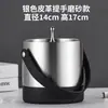 Balde de Gelo de Aço Inoxidável de Camada Dupla, Balde Criativo Doméstico Antiderrapante para Cubos de Gelo com Cubos de Gelo de Silicone, Recipiente de Gelo para Champagne, Vinho Tinto e Destilados