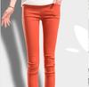 Leggings de color caramelo para mujer, ropa exterior, pantalones de tubo de color con cintura elástica y corte ajustado, de cintura alta, para primavera y otoño.