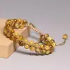 Amazon Nuevo Pulsera de Mujer Tejida a Mano con Cuentas de Piedra Natural de 6 mm Doble Capa Estilo OL para el Trabajo Regalo de Cumpleaños