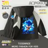 Jaqueta de outono para meninos do Sonic the Hedgehog, roupa de outono para crianças mais velhas, jaqueta corta-vento com forro de fleece, moderna