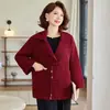 Nuevo y Elegante Abrigo Cárdigan Otoño/Invierno 2026 para Madres, Chaqueta Versátil Casual Elegante de Talla Grande que Reduce la Edad para Mujeres de Mediana Edad