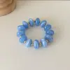 Pulsera elástica de cuentas planas estilo vintage europeo y americano para mujer, pulsera de resina superventas transfronteriza, joyas y accesorios para la mano
