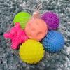 Pelota de Vinilo para Agarrar con la Mano Sensible al Tacto 3D para Bebé, Aprendizaje para Gatear, Masaje, Juego en el Agua, Pellizcar y Llamar, Juego con Arena, Pellizcar y Hacer Ruido