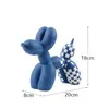 Artesanía Transfronteriza de Resina Seleccionada Cuidadosamente Perro Globo Decoración del Hogar Tablero de Ajedrez Blanco y Negro Adorno Decorativo