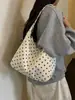 Bolso de invierno de pana versátil de nicho estilo coreano modelo nuevo 2026 a rayas lunares texturizado simple y elegante bandolera