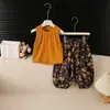 Conjunto de Verano Único y Hermoso para Bebés Niñas 2026 Nuevo Elegante Chaleco sin Mangas y Pantalones Anchos Florales Conjunto de Dos Piezas