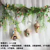 Casa de Passarinho Criativa para Pássaros Pendurada em Grama Tecida Ninho de Pássaro Artesanal Arranjo de Ambiente para Jardim de Infância Ornamento Pendurado Aéreo Varanda Pastoral