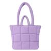 Bolsa Cruzada Amazon Transfronteriza Bolso de Mano para Mujer Bolso Tote Bolsa de Ropa de Algodón Portátil Bolso a Cuadros para el Brazo Hecho a Medida