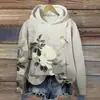 Nuevo Sudadera con Estampado Digital 3D de Patrón de Color Nacional con Forro Polar y Capucha para Mujer Sudadera de Gama Alta Primavera y Otoño Venta al por Mayor