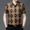 Camisa de Hombre Verano 2024 con Flor en Solapa Moda Estilo Coreano Manga Corta Camisa Casual de Verano Moda para Hombre