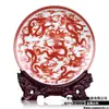 Cerámica de Jingdezhen, Plato Colgante de Porcelana Azul y Blanca, Pared de Fondo con Escena de Pueblo Acuático de Jiangnan, Bandeja para Gabinete de Vino, Vajilla, Estilo Chino