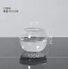 Tanque de Peixes Pequeno para Casa Vaso de Vidro Transparente Rabanete Verde Hidropônico Tanque de Tartaruga Sala de Estar Mesa de Casa Ornamento Redondo