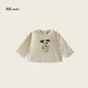 Otoño 2025 Ropa Infantil Nuevas Camisetas Infantiles Niñas Niños Camisas Estilo Bosque Ropa de Otoño Estilo Coreano Camisas de Algodón Lavado t